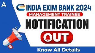 Exim Bank Recruitment 2024  Exim Bank Management Trainees Notification Out  Exim Bank Notification [upl. by Dina]