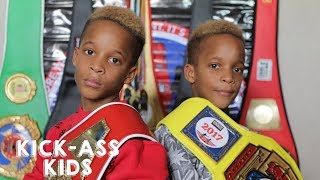 9YearOld Twins Are Boxing Champions  KICKASS KIDS [upl. by Elacim]