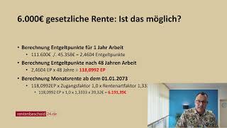 6000€ Monatsrente und mehr ist das wirklich möglich Spekulation oder Wahrheit [upl. by Monafo162]