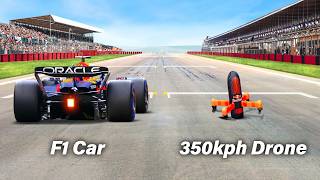 Worlds Fastest Camera Drone Vs F1 Car ft Max Verstappen [upl. by Wetzel]