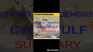 CHRIST IIASCENSION by CYNEWULF  SUMMARYOLD ENGLISHANGLOSAXON LITERATURE [upl. by Sackey]