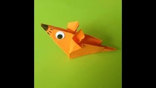 Origami met Juf Jannie  muis vouwen van vouwpapier [upl. by Eldoree]