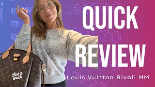 Louis Vuitton Rivoli MM Monogram Quick Review Try on Price Details [upl. by Caldeira]