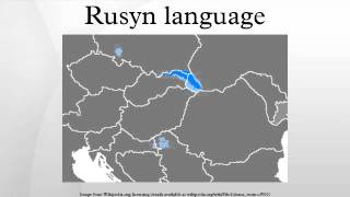 Rusyn language [upl. by Ezra]