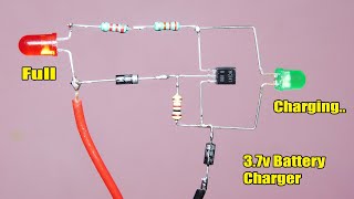 37v liion Battery Charger circuit with Battery low amp Full Level Indicator [upl. by Ativad]