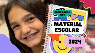 Comprando meu material escolar 2024 📚✏️🎒 materialescolar 2024 [upl. by Bunde521]