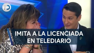 Erick Rocha imita a María Julia Lafuente en Telediario [upl. by Rezeile]