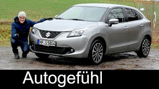 Suzuki Baleno FULL REVIEW test driven 10 l Boosterjet 2017 new neu  Autogefühl [upl. by Wahkuna]