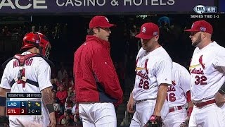 Matheny asks for grounds crew on mound [upl. by Marigolde]