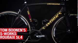 Tom Boonens SWorks Roubaix SL4  Pro bike check [upl. by Adnale]