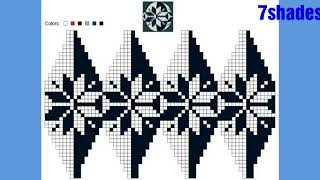 Copy of graph knitting pattern  fair isle flower knitting  graph design [upl. by Enelear]