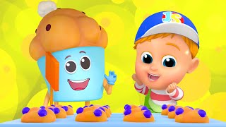 Muffin Man Nursery Rhyme amp Fun Cartoon Videos for Kids [upl. by Yecnuahc316]