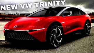 NEW 2024 Volkswagen Trinity Preview  Sleek Electric Sedan With Gaping Face [upl. by Neehsas43]