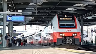 Züge Wien Praterstern  Trainspotten [upl. by Cocks377]