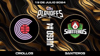 Criollos de Caguas vs Santeros de Aguada  Juego 4  BSN2024 [upl. by Cade]