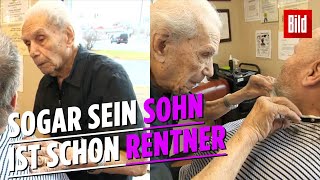 107Jahre Er ist der ÄLTESTE Friseur der Welt  Anthony Mancinelli [upl. by Hannej]