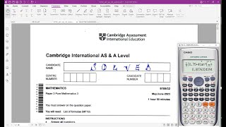 970932MJ23  CAIE AS amp A LEVEL PURE MATHEMATICS 3 MAYJUNE 2023 Paper 32 [upl. by Sine]