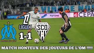 🔴 RÉSUMÉ MARSEILLE  ANGERS 11  MATCH HONTEUX DES MARSEILLAIS  NUL MÉRITÉ POUR ANGERS [upl. by Leake121]