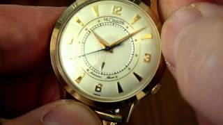 Jaeger LeCoultre Automatic Memovox Wrist Alarm Cal 815 Armbandwecker [upl. by Dowski166]