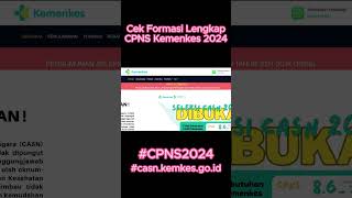 Cek Formasi CPNS Kemenkes 2024 cpns2024 beritaterkini cpnsindonesia beritacpns persyaratancpns [upl. by Almallah]