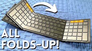 FULLSIZED FOLDING KEYBOARD  ProtoArc Xk01 Bluetooth Keyboard Review [upl. by Hajile191]