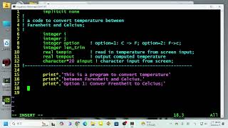 Fortran Farenheit Celcius converter from scratch Using free and open source compiler from basic [upl. by Assek909]