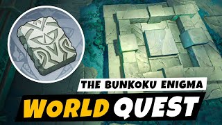 8 Stone Slate PUZZLE  Bunkoku Enigma World Quest Genshin Impact 25 [upl. by Russi256]