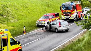 PROMETNA NESREČA Posredovanje GARS Kranj vozilo 13 PGD Bistrica pri TržičuNMP Tržič Policija [upl. by Tnecnev510]