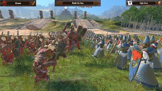 How Does A Staunch Line of Spears Fare Against Khorne Total War Warhammer Domination Gameplay [upl. by Zoller]