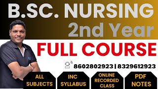 BSc Nursing 2nd Year Syllabus amp Best Book 202324  BSc Nursing 2nd Year Online Classes [upl. by Yelnik]