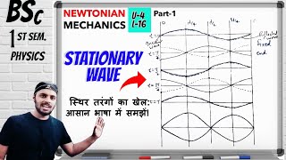 Stationary WavePart 1stNewtonian MechanicsUnit 4Lec 16BScPhysics1st SemesterAll Universities [upl. by Alled924]