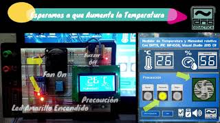 TEMPERATURA Y HUMEDAD CON PIC 18F4550 SENSOR DHT11 y C [upl. by Eblehs238]