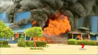 2012 11 10 Seven News Toys R Us Fire [upl. by Atinuj]