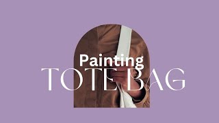 painting tote bag with a stencil  using acrylic paints artbymanahil [upl. by Marchese]