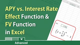 Annual Percentage Yield APY and Future Value and Effect function in Excel by Chris Menard [upl. by Pence362]