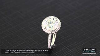 The Emilya Halo Solitaire with 23ct Round Brilliant by Victor Canera [upl. by Leake891]