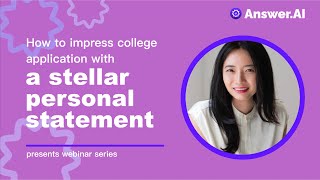 How to impress college application with a stellar personal statement [upl. by Rebmetpes]