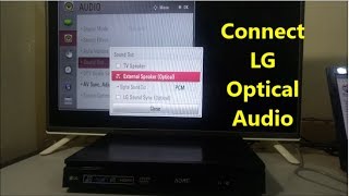 Connect LG TV And Hometheater With Optical Cable How To [upl. by Stephi]