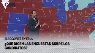 ELECCIONES en ESTADOS UNIDOS ¿Qué DICEN las ENCUESTAS sobre los CANDIDATOS [upl. by Gyasi265]