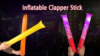 Party Noise Maker Led Inflatable Clapper Stick with Logo [upl. by Adnamahs]