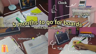 5 months to go for boards🥲🌻 hectic tips studying🌷10th grader✨🎀 Divdostudy fyp [upl. by Ogren]