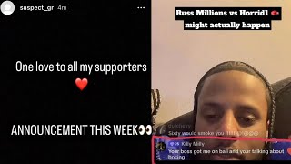 UK DRILL Suspect AGB speaks… Horrid1 Vs Russ Millions TikTok Live [upl. by Iene304]