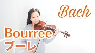 【バッハ】ブーレ Bach Bourree  Suzuki violin vol3 鈴木メソード第3巻、新しいバイオリン教本第3巻 [upl. by Neerroc]