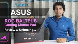 ASUS ROG Balteus RGB gaming mouse pad Review and UnboxingHindi Audio [upl. by Esinal]