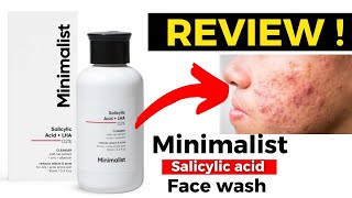 Minimalist salicylic acid face wash honest review  for acne amp oily skin [upl. by Fawne]