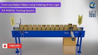 Tracking and Reject the Objects using Indexing Array Logic  TIA Portal Training Session [upl. by Madian]