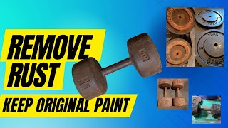 Weight Restoration How to Remove Rust and Keep Original Paint UPDATED Oxalic Acid Guide Gymhack [upl. by Nivlen]