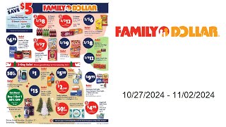 Family Dollar Weekly Ad US  10272024  11022024 [upl. by Eilyak]