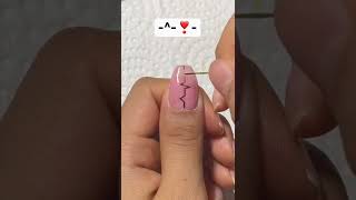 Easy Heartbeat Nail art Tutorial  Valentines Day nail art nailhacks nailart nailideas shorts [upl. by Volnay]