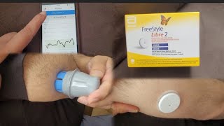 How to Apply Freestyle Libre 2 Sensor for blood sugar  continuous glucose monitor [upl. by Hardden]